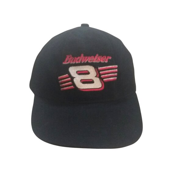 Vintage 90's "Budweiser #8" Strapback Official Nascar Hat-Dale Earnhardt Jr. - Picture 1 of 11